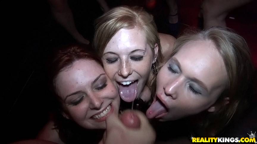 Hot women Dakota Skye, Abbi Roads and Dakota take part in hot orgy in the club - #18