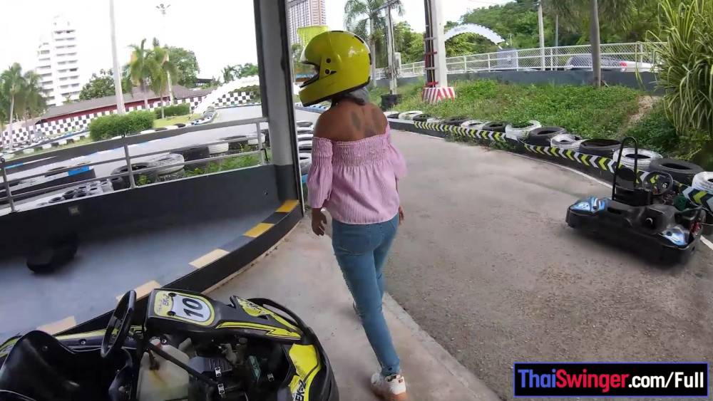 Cute Thai amateur teen girlfriend go karting and recorded on video after | Photo: 8806176