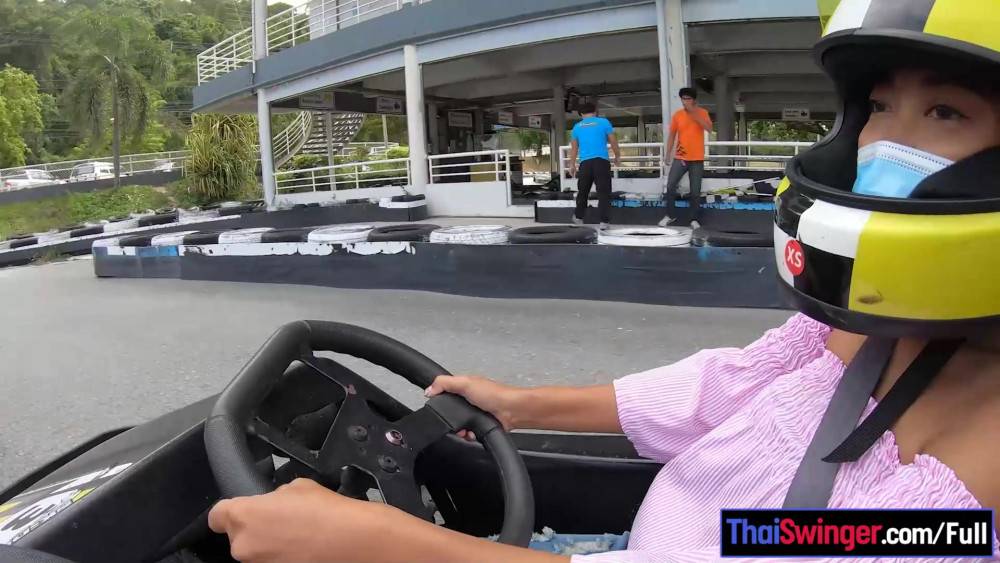 Cute Thai amateur teen girlfriend go karting and recorded on video after | Photo: 8806181