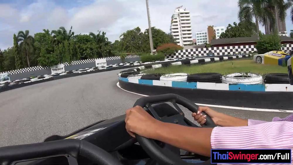 Cute Thai amateur teen girlfriend go karting and recorded on video after | Photo: 8806182