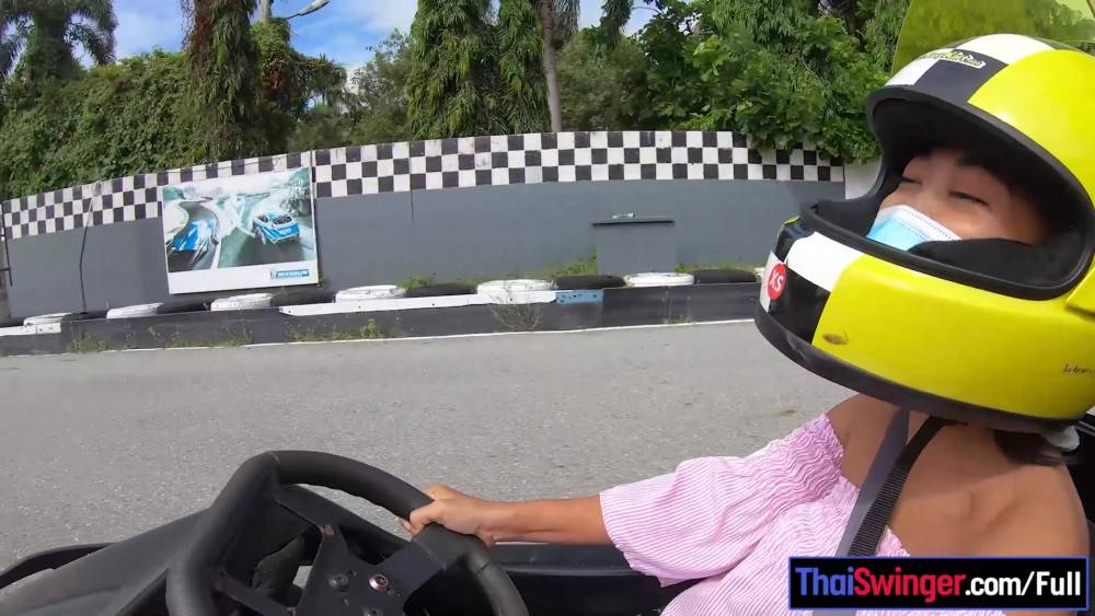 Cute Thai amateur teen girlfriend go karting and recorded on video after | Photo: 8806180
