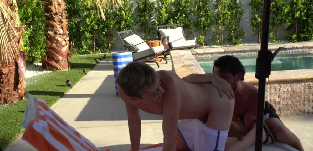 Twink Gives A Blowjob To His Buddy By The Pool - #2