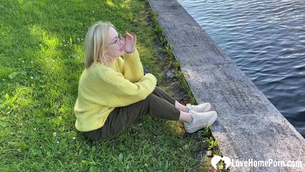 Blonde in the park wanted fresh cock - #5