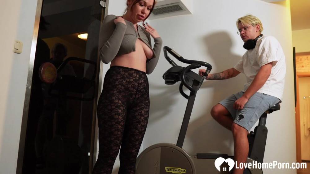 Redhead at the gym gets nailed hard - #5