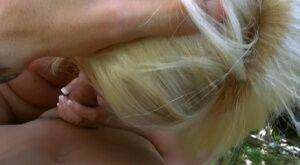 Blonde MILF Amy Lee giving close up bj for cumshot on face Gonzo style on nudepicso.com