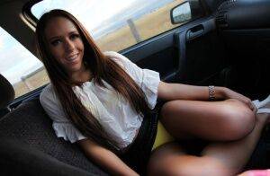 Aussie amateur Kiara Lee sucks and fucks a dick while inside a vehicle on nudepicso.com