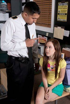 Young Trinity Rae fucks the station officer to get herself out of trouble on nudepicso.com