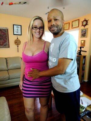 AWG Dee Siren meets black man Diamond Lou in a short dress on nudepicso.com