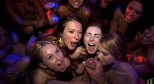 Party girls Natalie Lust & Callie Calypso have group sex in club with gfs on nudepicso.com