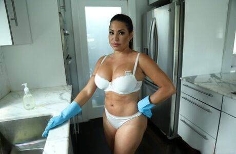 Sexy Latina housekeeper Julianna Vega takes a boner in her twat in POV - Cuba on nudepicso.com
