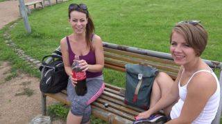 Lesbians fuck in public - Czech Republic on nudepicso.com