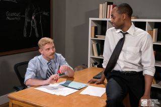 Cody winter is grading papers when his coworker alson caramel in on nudepicso.com