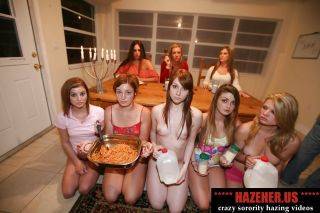 Sorority girls getting hazed and humiliated by serving dinner na on nudepicso.com
