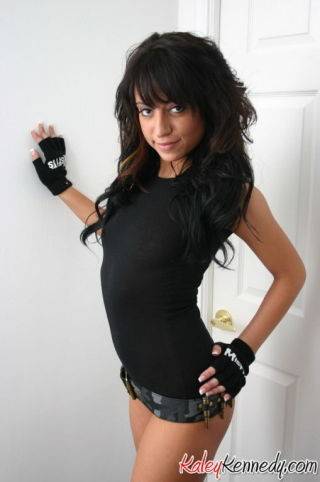 Kaley shows off her bullet belt on nudepicso.com