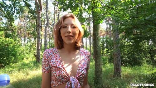 Young Slut With Glasses Gets Fucked In The Woods on nudepicso.com