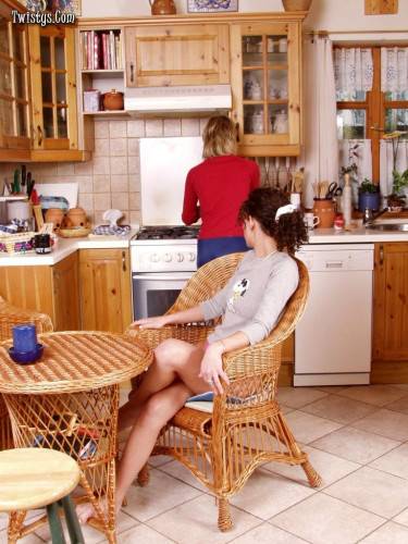 Sandra And Her Girlfriend Have Breakfast In The Kitchen Eating Each Other Pussies. on nudepicso.com