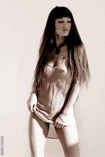 Slim Long Haired Asian Model Jade Hsu Introduces Herself In These Beautiful Black And White Images on nudepicso.com