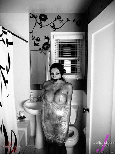 Naked Mummified Brunette Diva Audrey Bitoni Reveals Her Amazing Huge Boobs on nudepicso.com