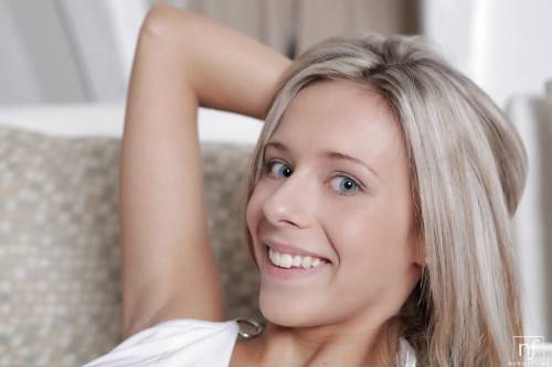 Slim teen Tracy Smile in hot panties showing big titties and jerking off on nudepicso.com