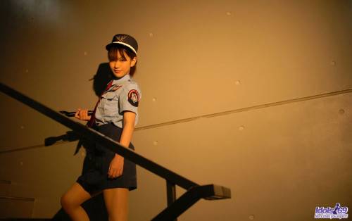 Asian Police Woman Riina Idols Is Showing Off In Her Uniform And Teasing Us With Pleasure. on nudepicso.com