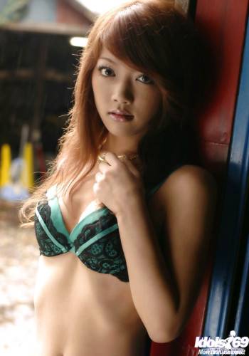 Luscious japanese young Mai Kitamura in hot underwear unveiling small tits and cute pussy - Japan on nudepicso.com