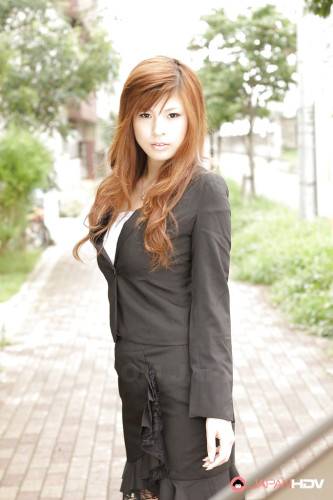 Sultry japanese red-haired Rina Kikukawa in softcore gallery - Japan on nudepicso.com