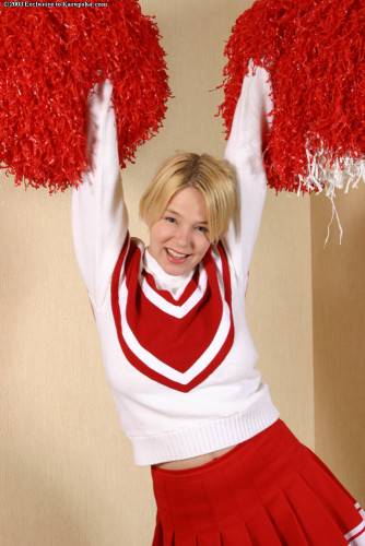 Playful Uniformed Cheerleader Missy Monroe Can't Wait To Show Her Big Jugs And Bald Pussy on nudepicso.com