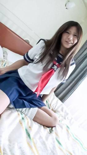 Cute Asian Teen Yukari Javhd Wears A Schoolgirl Uniform And Has Fun With Sex Toys & Masturbation on nudepicso.com