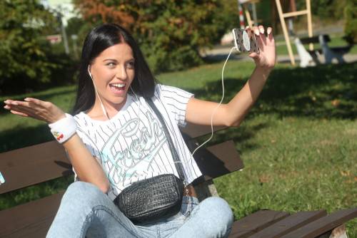 Small-tit Brunette Eveline Dellai Gets Fucked Outdoors on nudepicso.com