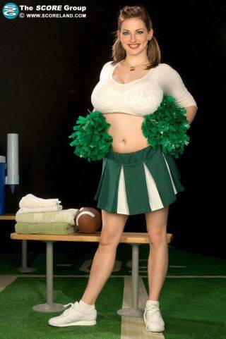 Huge boobs christy marks in sexy cheerleader outfut on nudepicso.com