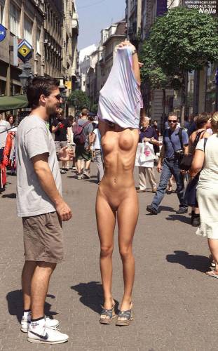 Completely Nude Immaculate Missy Nelli Hunter Explicitly Posing In Public. on nudepicso.com