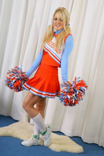 Sexy Cheer Girl Tanya P Poses In Her Cheerleader Uniform And Shows Her Panties on nudepicso.com