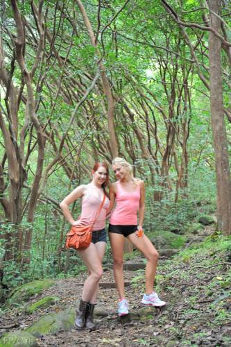 Lena Nicole And Her Sweet Girlfriend Melody Jordan Go To The Woods And Play With Their Slits There - Jordan on nudepicso.com