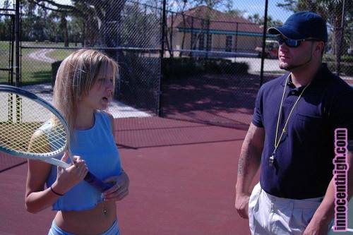 Tattooed Coach Fucks Sexy Student Girl Lacie Capers After Tennis Lesson on nudepicso.com