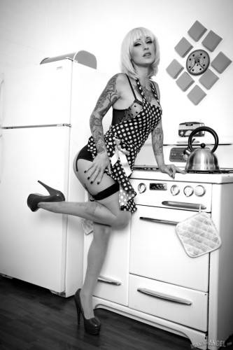Peachy american blonde Kleio Valentien in hot stockings in fetish gallery - Usa on nudepicso.com