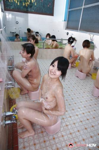 Superb japanese brunette Asakura Kotomi in sexy posing scene at pool - Japan on nudepicso.com