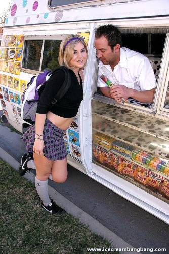 Naughty Uniformed College Chick Stephanie Richards Prefers Sex To Ice Cream on nudepicso.com