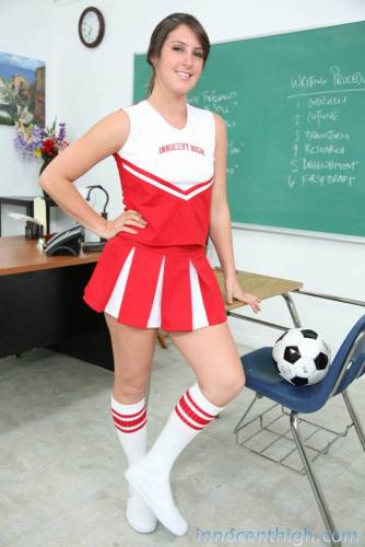 Slutty Cheerleader Bailey Lane In Red And White Uniform Gets Fucked In The Classroom on nudepicso.com