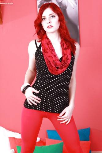 Luscious czech red-haired teen Vanessa Shelby unveils small tits and jerks off - Czech Republic on nudepicso.com